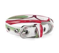 Cute Cherry Dog Collar Adjustable Pet Collar Stainless Steel D-Ring Collar Oxford Cloth Cat Collar Strap with Metal Buckle for Small Medium Dog