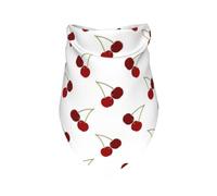 Cute Cherry Pattern,Bib Scarf Triangle Hood Adjustable Pet Scarf Washable Hood Suitable for Small, Medium and Large Dogs and Cats