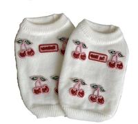 Cute Cherry Print Dog Sweater - Soft Knit Winter Pullover For Small Dogs(XL)