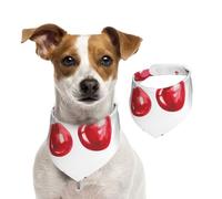 Cute Cherry Printed,Dog Bandanas Cotton Pet Scarf Adjustable Bibs for Pet,L