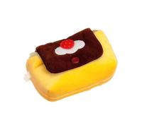 Cute Cherry Pudding Purse with Star Hook Portable Cartoon Wallet Multifunctional Small Pudding Shape Camera Case Cards Earphones Storage Pouch