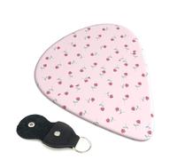 Cute Cherry Red Cherries Pattern Fruit Pink Guitar Pick Medium Classic Celluloid Guitar Picks Guitar Accessories 6-Pack - 0.71mm
