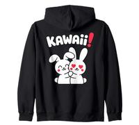 Cute Chibi Anime Bunny Kawaii Manga Comedy Zip Hoodie