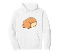 Cute Chibi Capybara Shaped Like a Bread Loaf Kawaii Funny Pullover Hoodie