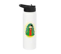 Cute Chibi Cartoon Virgen de Guadalupe Saint Virgin Mary Stainless Steel Insulated Water Bottle