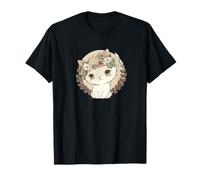 Cute Chibi Cat with a Flower Crown T-Shirt