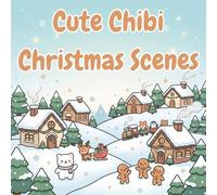 Cute Chibi Christmas Scenes Coloring Book: Adorable chibi animals and simple festive scenes designed for easy, relaxing, and joyful holiday coloring for all ages