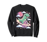 Cute Chibi Dinosaur On A Comet Kawaii Goth Sweatshirt