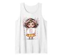 Cute Chibi Girl Floral Crown Mother Appreciation Tank Top