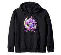 Cute Chibi Kawaii Anime Girls Pastel Goth for Kids Zip Hoodie