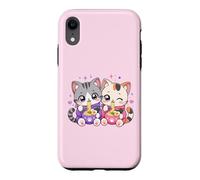 Cute Chibi Kawaii Cats Ramen Noodles Bowl Anime Neko Gift Case for iPhone XR