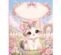 Cute Chibi Kitten Notebook: Kawaii Animal Composition Book for Girls, Kids, Teens, School Notes, Journaling, Doodling, and Creative Writing