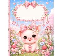 Cute Chibi Pig Notebook: Kawaii Animal Composition Book for Girls, Kids, Teens, School Notes, Journaling, Doodling, and Creative Writing