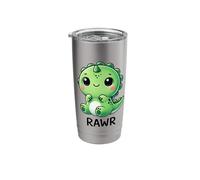 Cute Chibi T-Rex Dinosaur Roaring Design Stainless Steel Insulated Tumbler