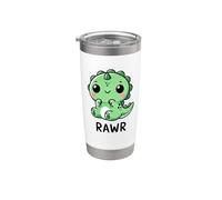Cute Chibi Trex Dinosaur Rawr Roaring Stainless Steel Insulated Tumbler