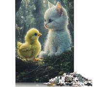 Cute Chick 500 Pieces Wooden Puzzles for Adults Jigsaw Puzzles Educational Game Challenge Toy 500pcs (52x38cm)
