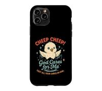 Cute Chick God Cares for Me Christian Faith Case for iPhone 11 Pro