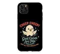 Cute Chick God Cares for Me Christian Faith Case for iPhone 11 Pro Max