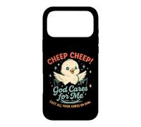 Cute Chick God Cares for Me Christian Faith Case for iPhone 17 Pro Max
