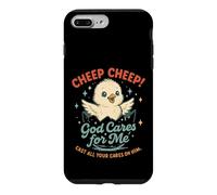 Cute Chick God Cares for Me Christian Faith Case for iPhone 7 Plus/8 Plus