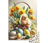 Cute Chick Jigsaw Puzzles 1000 Pieces Jigsaw Creative Rectangular Large Family Puzzle Game Artwork for Adults 1000pcs (75x50cm)