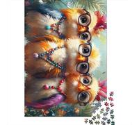 Cute Chick Puzzles1000 Pieces Wooden Puzzle Jigsaws for Adults Brain Teaser Puzzles For Adults 1000pcs (75x50cm)