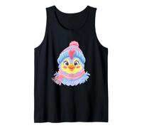 Cute Chick Winter Portrait Bird Lover Graphic Pastel Blue Tank Top