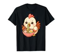 Cute Chicken Eating Ramen Kawaii Food Lover Art Value Graphic T-Shirt