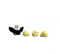 Cute Chicken Family Figurines Set For Car Dashboard And Office Desk Decor