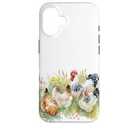 Cute Chicken Farm Animal Watercolor Farmer Lover Case for iPhone 16