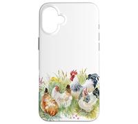 Cute Chicken Farm Animal Watercolor Farmer Lover Case for iPhone 16 Plus