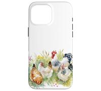 Cute Chicken Farm Animal Watercolor Farmer Lover Case for iPhone 16 Pro Max