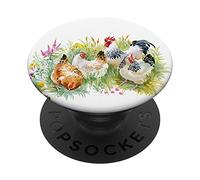 Cute Chicken Farm Animal Watercolor Farmer Lover PopSockets Adhesive PopGrip
