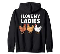 Cute Chicken Keeper Hen Zip Hoodie