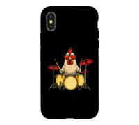 Cute Chicken Playing Drums Chickens Drummer Music Case for iPhone X/XS