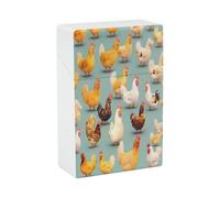 Cute Chicken Walking Cigarette Case Stylish Lightweight Pocket Holder Case for Smoke Waterproof Cigarette Dispenser Cigarettes Accessories for Outdoor Camping Hiking