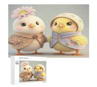 Cute Chicken Wooden Jigsaw Puzzles 1000 Piece Puzzle For Adults. Challenging To Complete But Fun And Humorous Jigsaws （75×50cm）