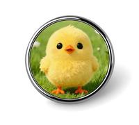 Cute Chickens Badges Pin, Personalized Exquisite Round Badge, 1 Inch Button Pins for Women And Men, Decorative Metal Round Brooch for Clothing, Backpacks, And Hats