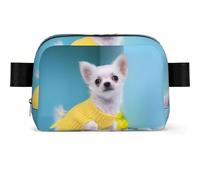 Cute Chihuahua 1 Print Square Bumbag Fanny Pack for Men Women Adjustable Belt Bag Waterproof Cross Body Bag Chest Bag