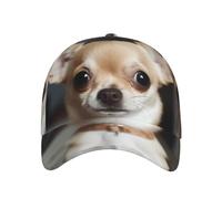 Cute Chihuahua Baseball Cap for Women Men Classic Adjustable Summer Sun Hat Sports Stylish Trucker Hat Golf Cap Dad Hats for Running Workout Black