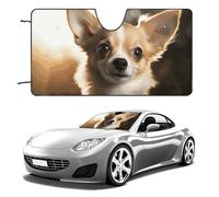 Cute Chihuahua Car Windshield Sun Shade Keep Car Interior Cool 55"x30" Folding Front Window Sun Shade, Heat Shield for SUV, Truck, Blocks UV