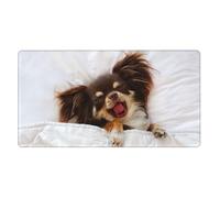 Cute Chihuahua Dog Animal,Mouse Pad Large Desk Pad Computer Keyboard Mouse Mat with Non Slip Rubber Base 40 x 70 cm