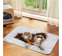 Cute Chihuahua Dog Animal,Waterproof Pet Feeding Mat,PU Leather Placemats for Cat Dog Water Bowl,Food Mats,40x60cm