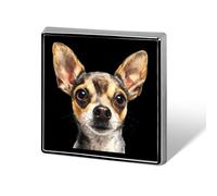 Cute Chihuahua Dog Cute Button Pins Square Badge Cool Personalised Pattern Brooches for Bag Hat