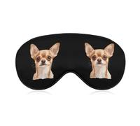 Cute Chihuahua Dog Soft Sleep Mask for Light Blocking Breathable Sleeping Masks Travel Eye Shade Cover with Adjustable Strap
