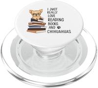 Cute Chihuahua I Just Really Love Reading Books Chihuahuas PopSockets PopGrip for MagSafe