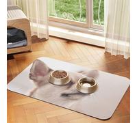 Cute Chihuahua print Cats Pet Bowl Placemat Pet Feeding Mats for Dogs, Non-Slip PU Leather Tablecloth for Pets