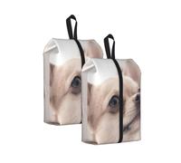 Cute Chihuahua Print Waterproof Shoe Bag Travel Bag with Carry Strap Storage Bag Versatile Cosmetic Bag-2pcs