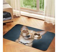 Cute Chihuahua Printed Pet Bowl Mats, Non-Slip And Tasteless Dog And Cat Feeding Mats