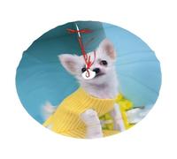 Cute Chihuahua Printing Fashion Christmas Tree Skirt Xmas Trees Ornaments For Decorations Holiday Party Indoor Outdoor